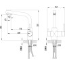 Смеситель для кухни LEMARK COMFORT серый шелк LM3061PGS